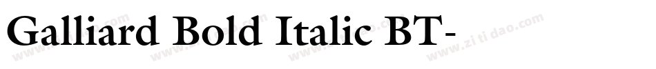 Galliard Bold Italic BT字体转换